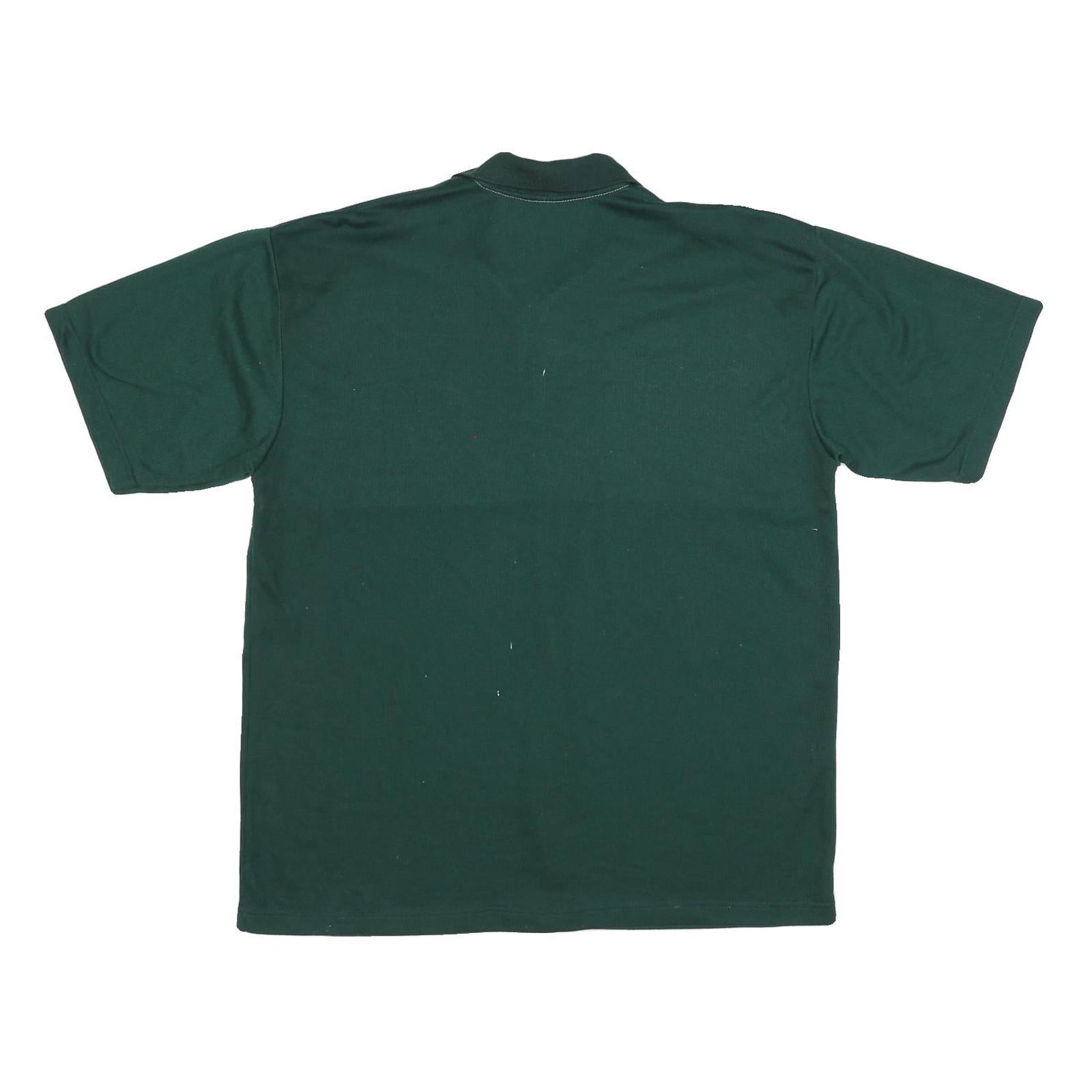 ADIDAS Mens Green & White Cotton Blend Short Sleeve Polo Shirt XL Striped