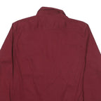 WRANGLER Mens Maroon Cotton Blend Shirt L Long Sleeve Button Front Western
