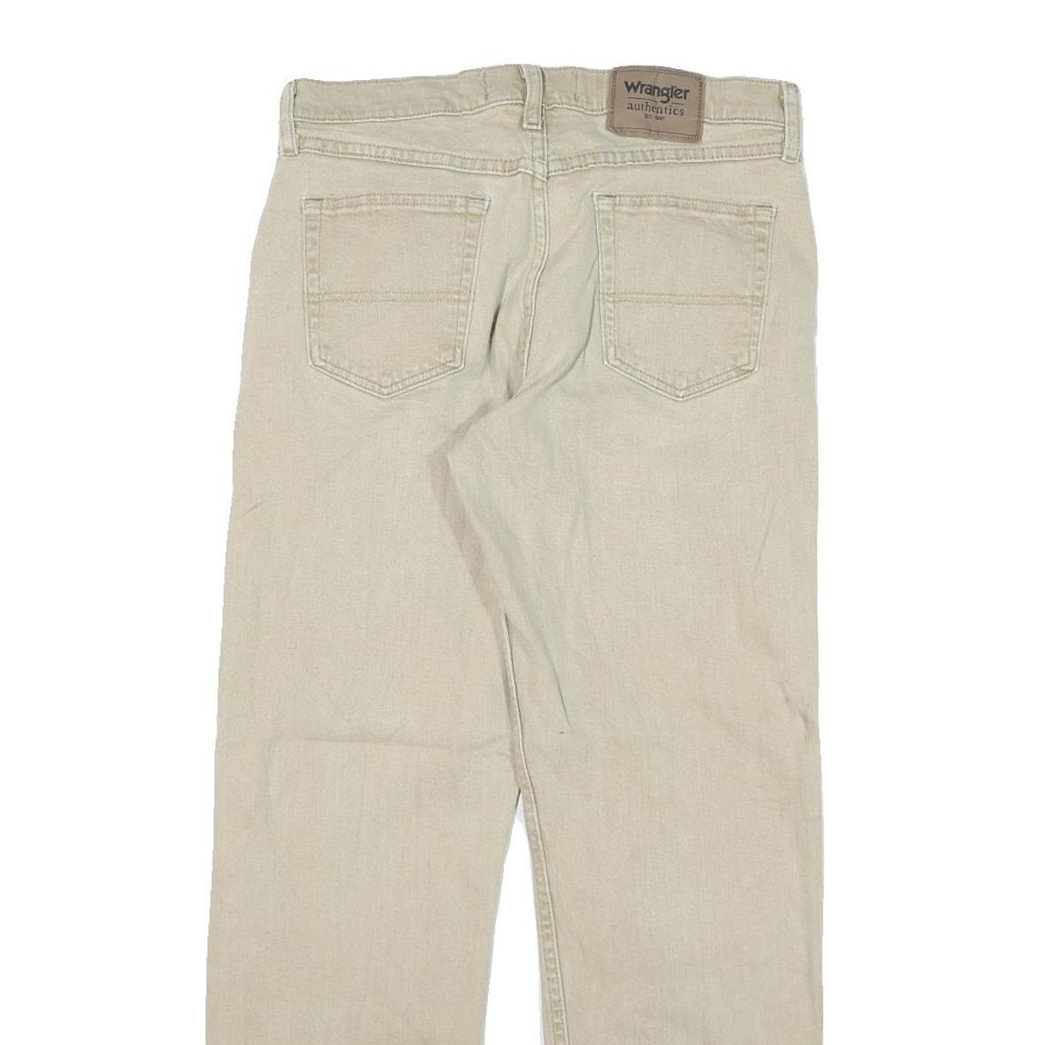 WRANGLER Mens Jeans Beige Regular Straight Denim Light W29 L27 Classic Style