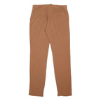 EMPORIO ARMANI Womens Acetate Brown Slim Trousers W32 L34 Classic Zip Stylish