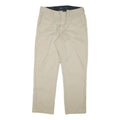 DICKIES Mens Cotton Blend Beige Regular Fit Straight Leg Trousers W34 L29