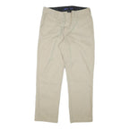 DICKIES Mens Cotton Blend Beige Regular Fit Straight Leg Trousers W34 L29