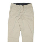 DICKIES Mens Cotton Blend Beige Regular Fit Straight Leg Trousers W34 L29