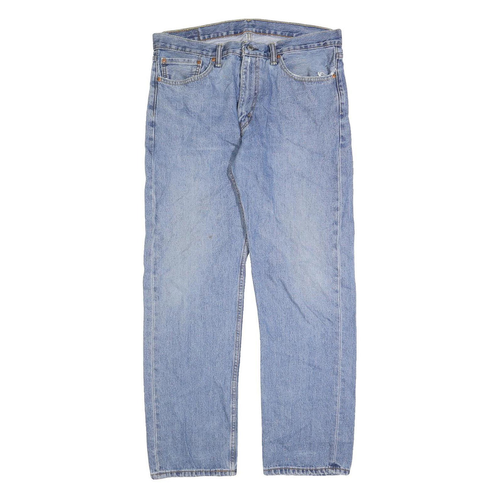 LEVI'S 505 Mens Jeans Blue Regular Straight Denim Medium W36 L32 Classic Fit Zip