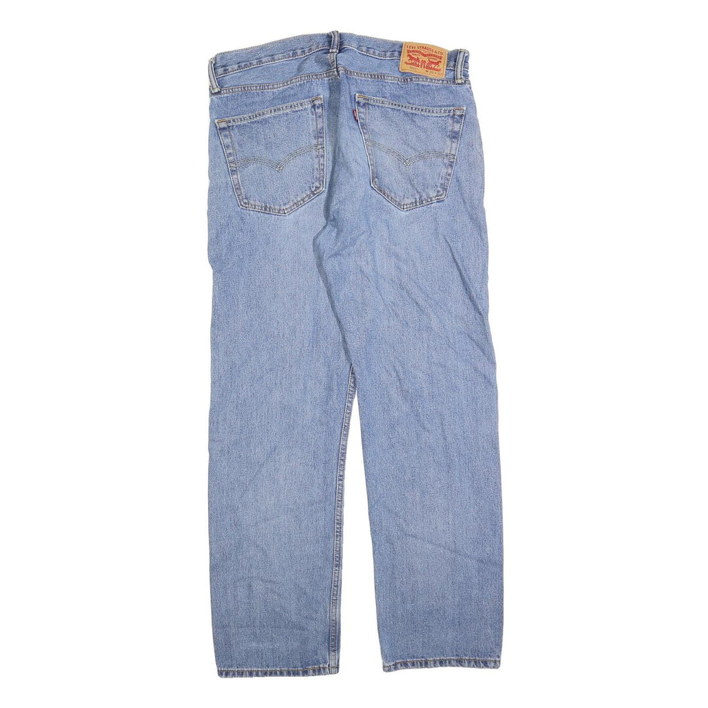 LEVI'S 505 Mens Jeans Blue Regular Straight Denim Medium W36 L32 Classic Fit Zip