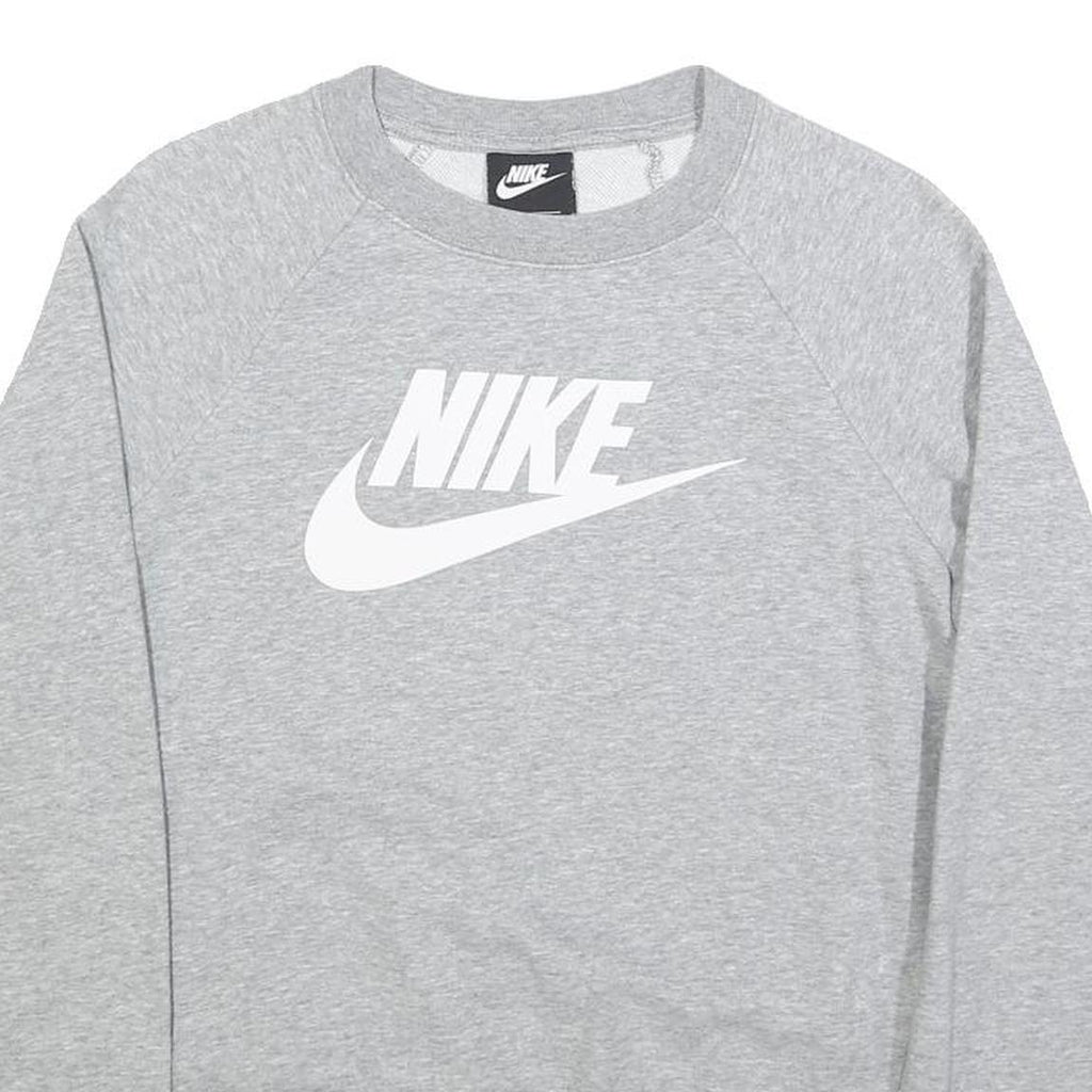 NIKE Mens Grey Crew Neck Sweatshirt XS Cotton Blend Sports Casual