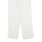 DICKIES Womens Relaxed White Cotton Blend Straight Trousers W28 L30 Workwear Zip
