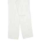 DICKIES Womens Relaxed White Cotton Blend Straight Trousers W28 L30 Workwear Zip