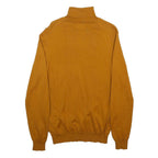 MOSS Mens Mustard Plain Roll Neck Basic Knit Jumper M Wool Blend Soft