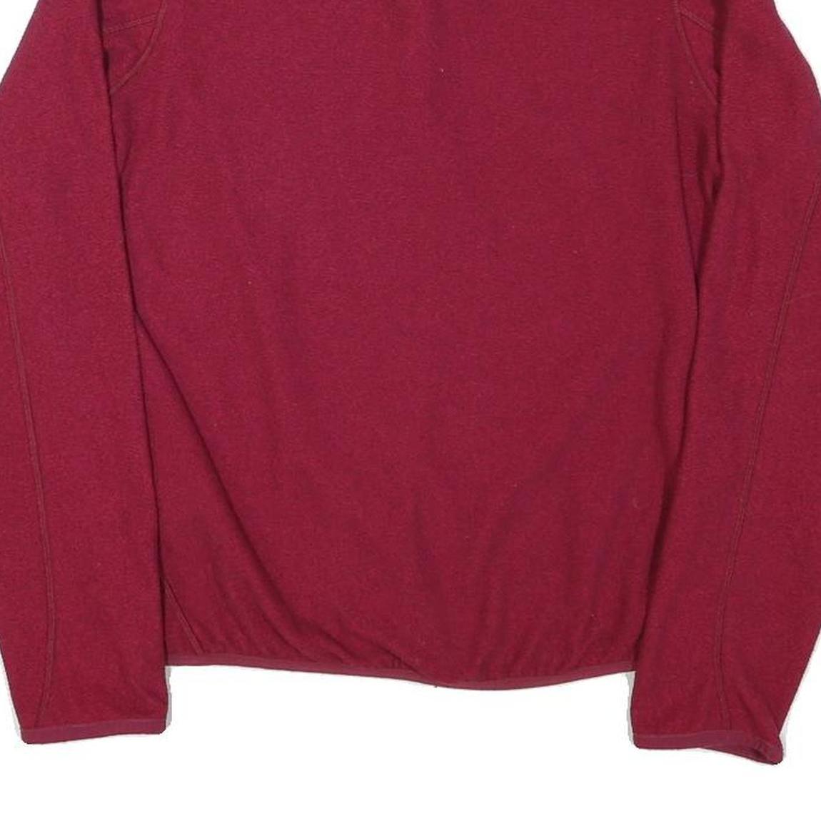 BERGHAUS Womens Red Plain Pullover Plain Crew Neck Basic Knit XS Outdoor Thermal