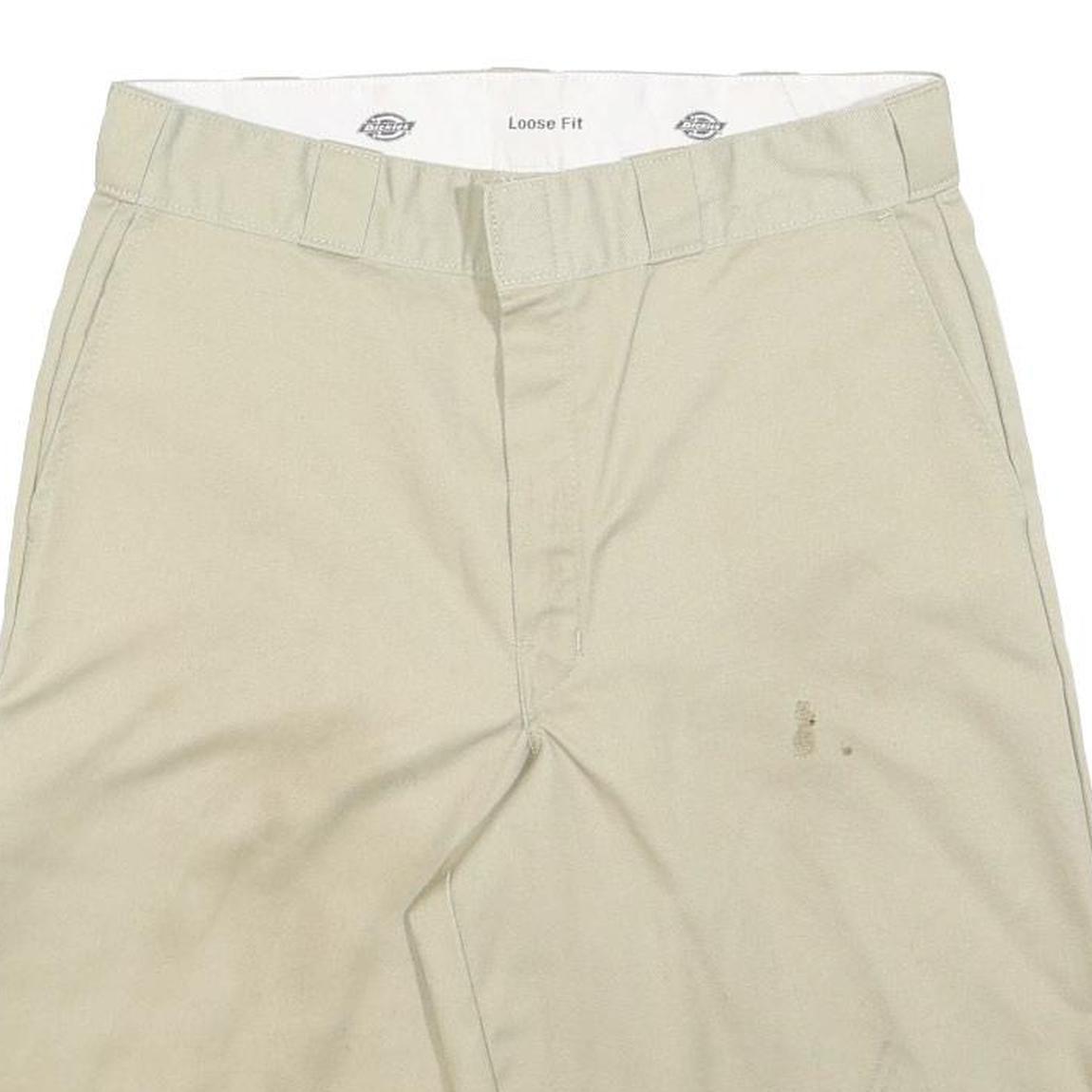 DICKIES Mens Shorts Beige Casual Cotton Blend M W33 Loose Fit Workwear
