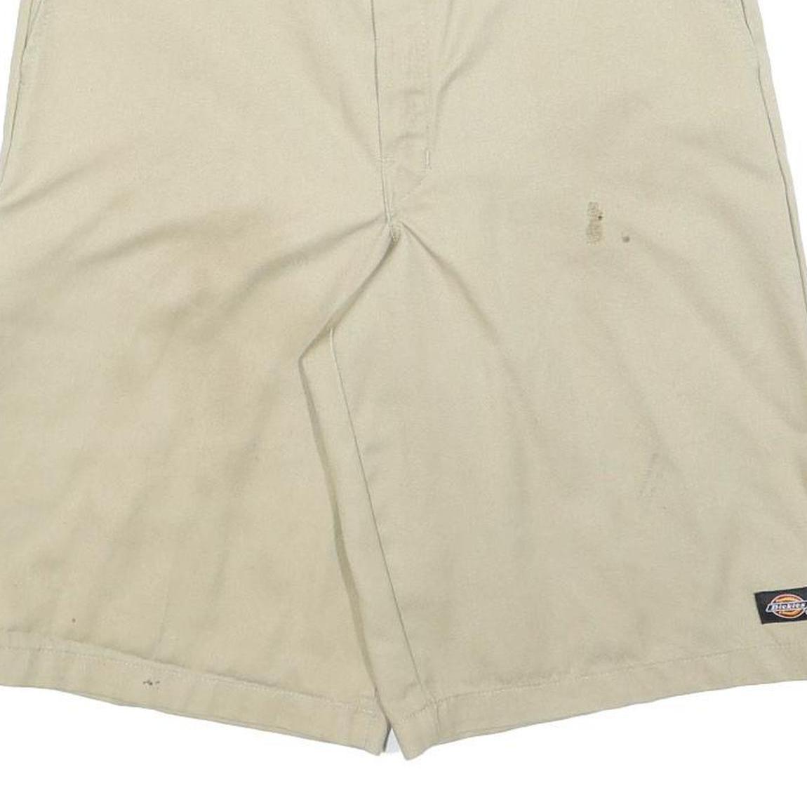 DICKIES Mens Shorts Beige Casual Cotton Blend M W33 Loose Fit Workwear