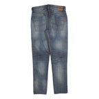 GUESS Mens Regular Fit Blue Denim Jeans W31 L31 Classic Zip Cotton Blend