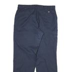 DICKIES Mens Cotton Navy Regular Straight Trousers W34 L31 Workwear Zip