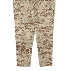 Womens Cotton Blend Beige Digital Camouflage Relaxed Cargo Trousers W30 L30