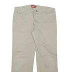 DICKIES Womens Regular Fit Beige Cotton Blend Trousers W30 L25 Casual Workwear