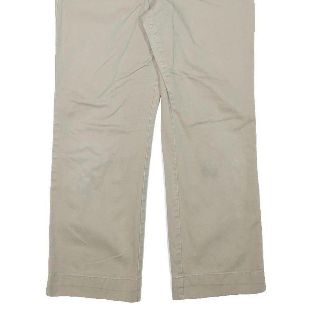 DICKIES Womens Regular Fit Beige Cotton Blend Trousers W30 L25 Casual Workwear