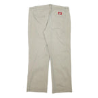 DICKIES Womens Regular Fit Beige Cotton Blend Trousers W30 L25 Casual Workwear