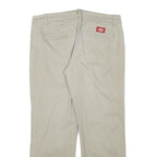 DICKIES Womens Regular Fit Beige Cotton Blend Trousers W30 L25 Casual Workwear