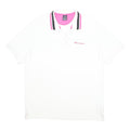CHAMPION Mens White & Pink Polo Shirt 3XL Cotton Blend Casual Sportswear