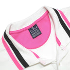 CHAMPION Mens White & Pink Polo Shirt 3XL Cotton Blend Casual Sportswear