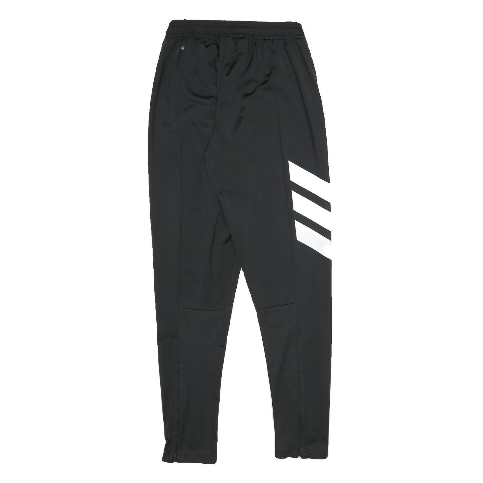 ADIDAS Mens Joggers Black White Slim Tapered S W26 L32 Sportswear Pants