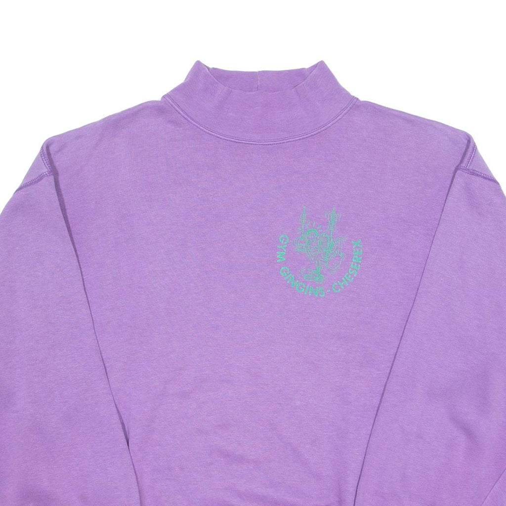 IPSO Gym Womens Sweatshirt Purple High Neck ONE SIZE