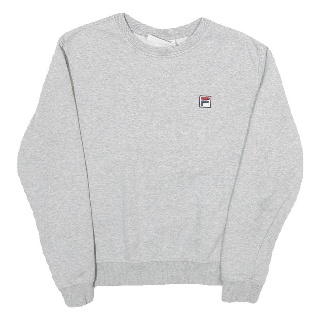 FILA Womens Grey Crew Neck Sweatshirt M Casual Cotton Blend Pullover