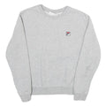 FILA Womens Grey Crew Neck Sweatshirt M Casual Cotton Blend Pullover