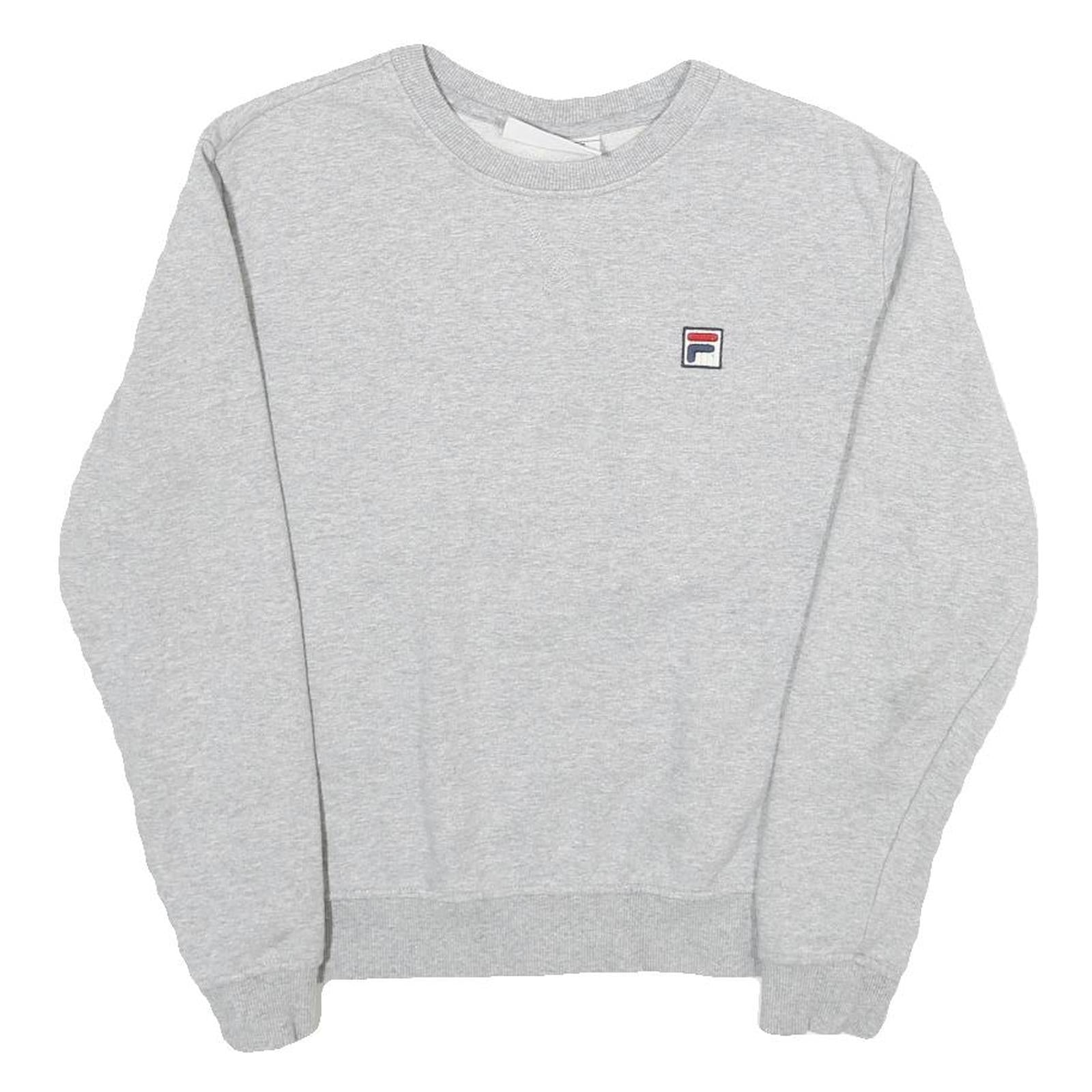 FILA Womens Grey Crew Neck Sweatshirt M Casual Cotton Blend Pullover