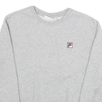 FILA Womens Grey Crew Neck Sweatshirt M Casual Cotton Blend Pullover