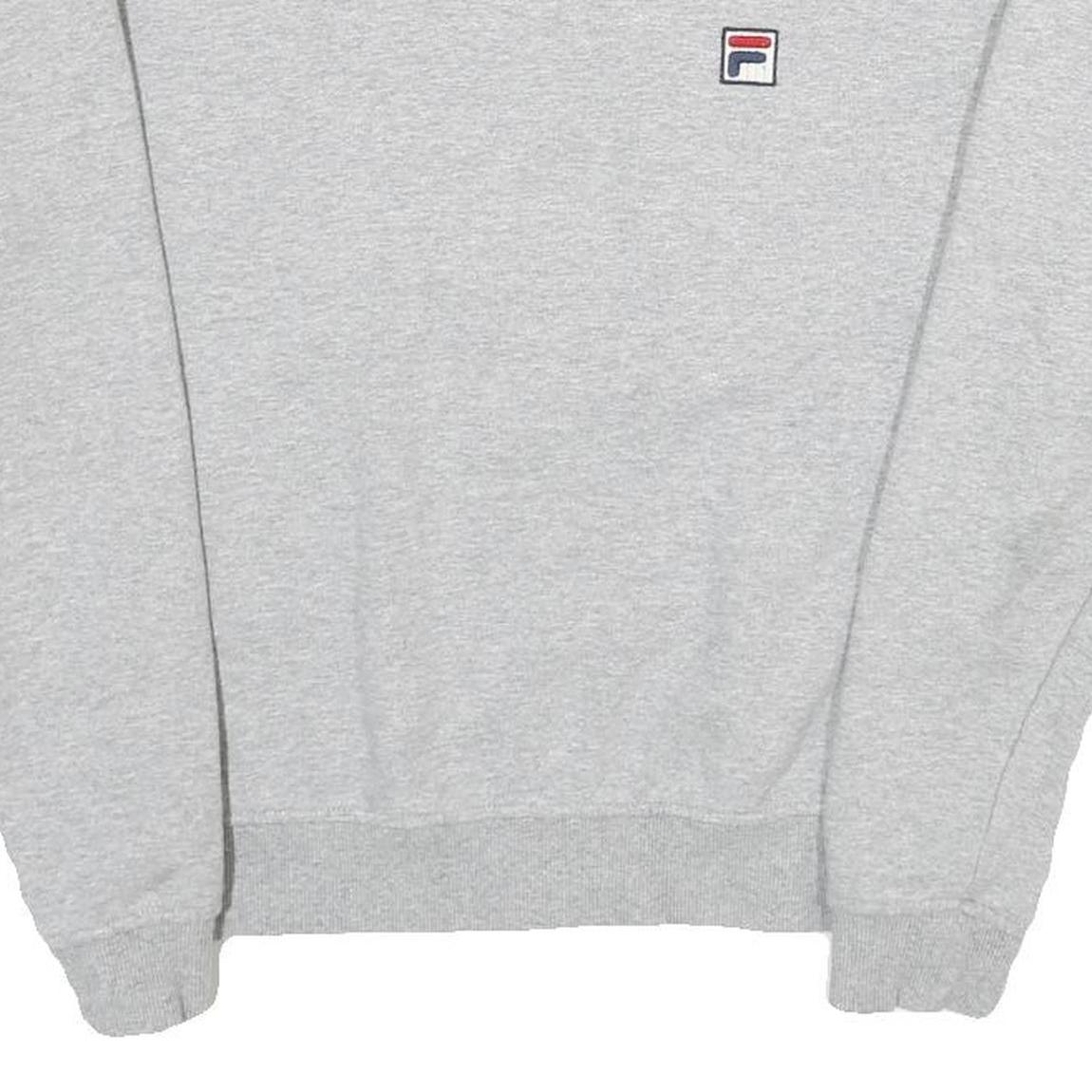 FILA Womens Grey Crew Neck Sweatshirt M Casual Cotton Blend Pullover