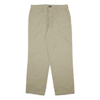 DICKIES Mens Cotton Blend Beige Regular Straight Trousers W34 L30 Classic
