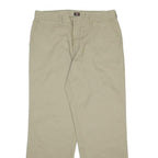 DICKIES Mens Cotton Blend Beige Regular Straight Trousers W34 L30 Classic