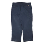 DICKIES Mens Cotton Blend Navy Relaxed Straight Trousers W39 L28 Workwear Casual