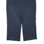 DICKIES Mens Cotton Blend Navy Relaxed Straight Trousers W39 L28 Workwear Casual