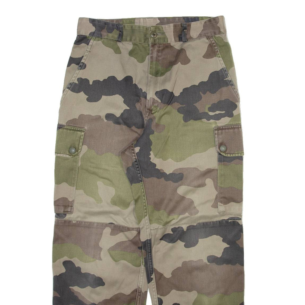 Camo Cargo Womens Trousers Green Relaxed Tapered W24 L26