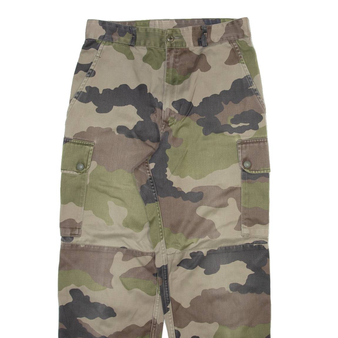 Camo Cargo Womens Trousers Green Relaxed Tapered W24 L26