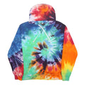NIKE Mens Multicolour Tie Dye Pullover Hoodie L Cotton Blend Casual Streetwear
