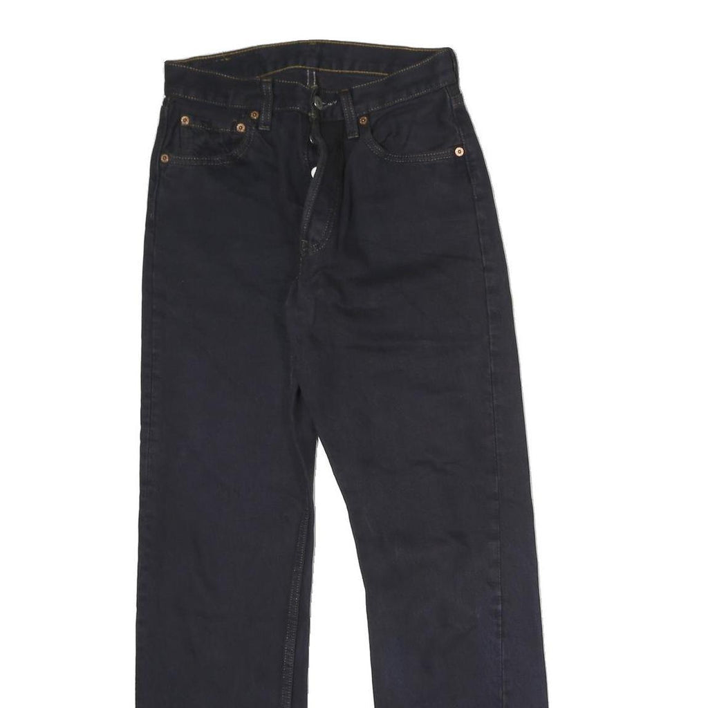 LEVI'S Mens Jeans Black Regular Straight Denim W26 L27 Classic Button Fly