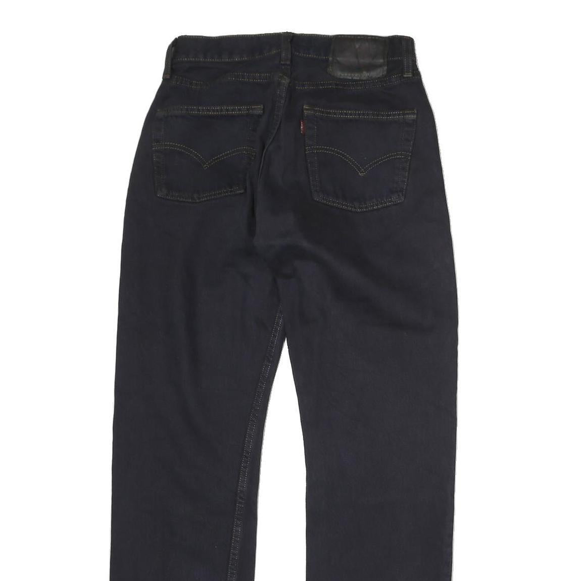 LEVI'S Mens Jeans Black Regular Straight Denim W26 L27 Classic Button Fly