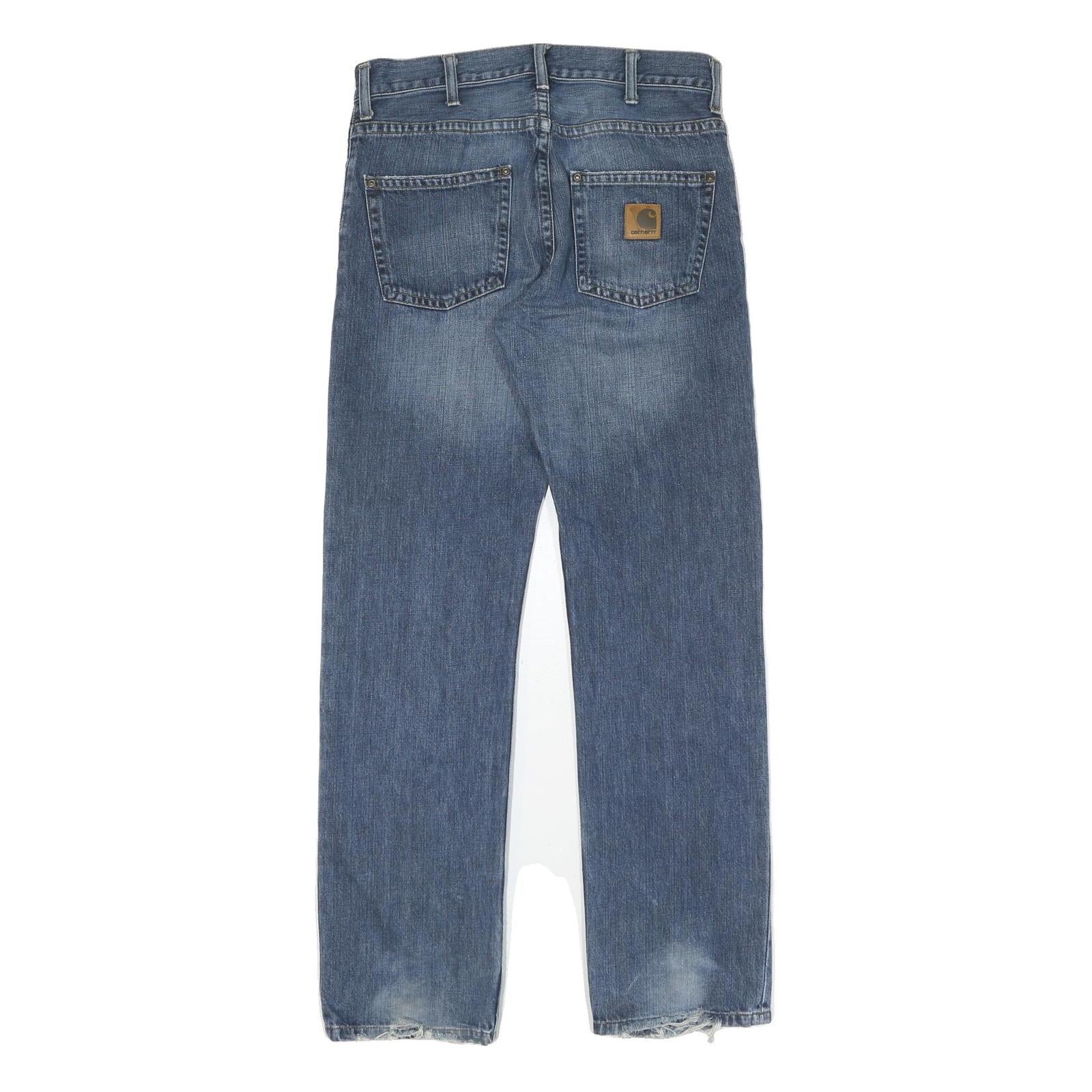 CARHARTT Mens Jeans Blue Regular Straight Denim Medium W31 L34 Workwear