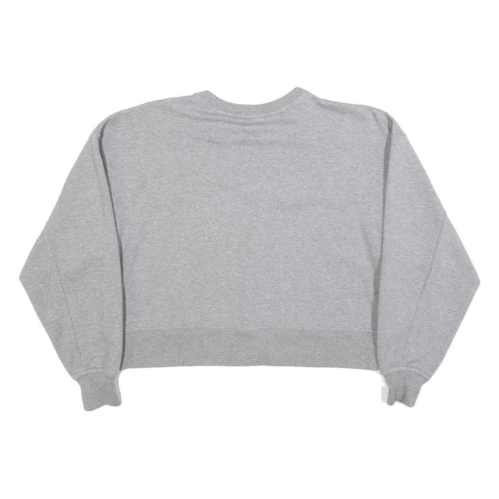 NIKE Womens Grey Crew Neck XS Cotton Blend Pullover Sweatshirt Casual