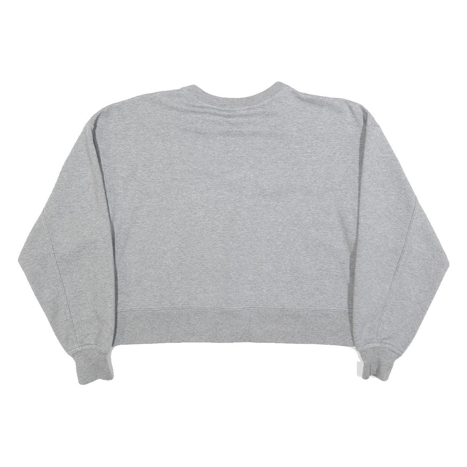 NIKE Womens Grey Crew Neck XS Cotton Blend Pullover Sweatshirt Casual