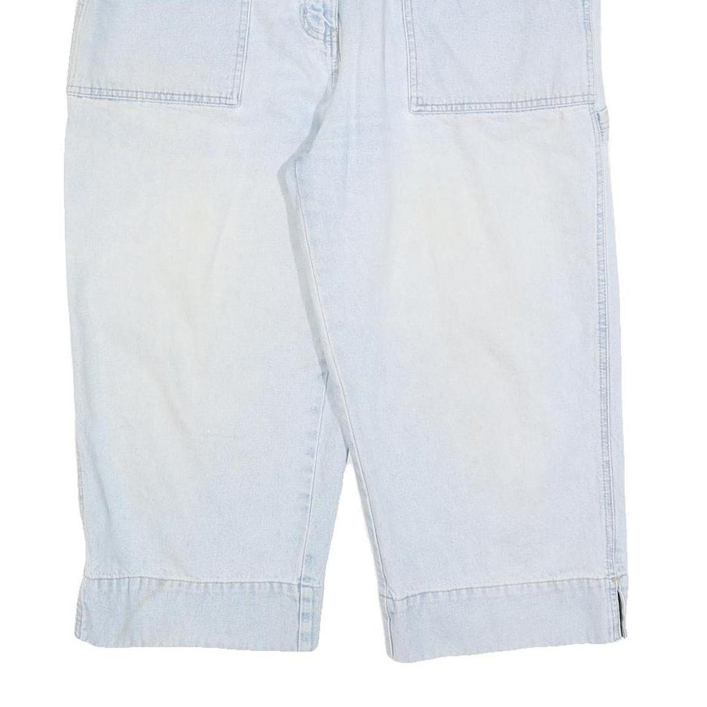 BILLBLASS Womens Shorts Blue Casual Capri L W36 Cotton Blend Comfortable