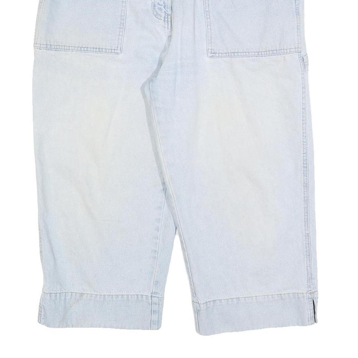 BILLBLASS Womens Shorts Blue Casual Capri L W36 Cotton Blend Comfortable