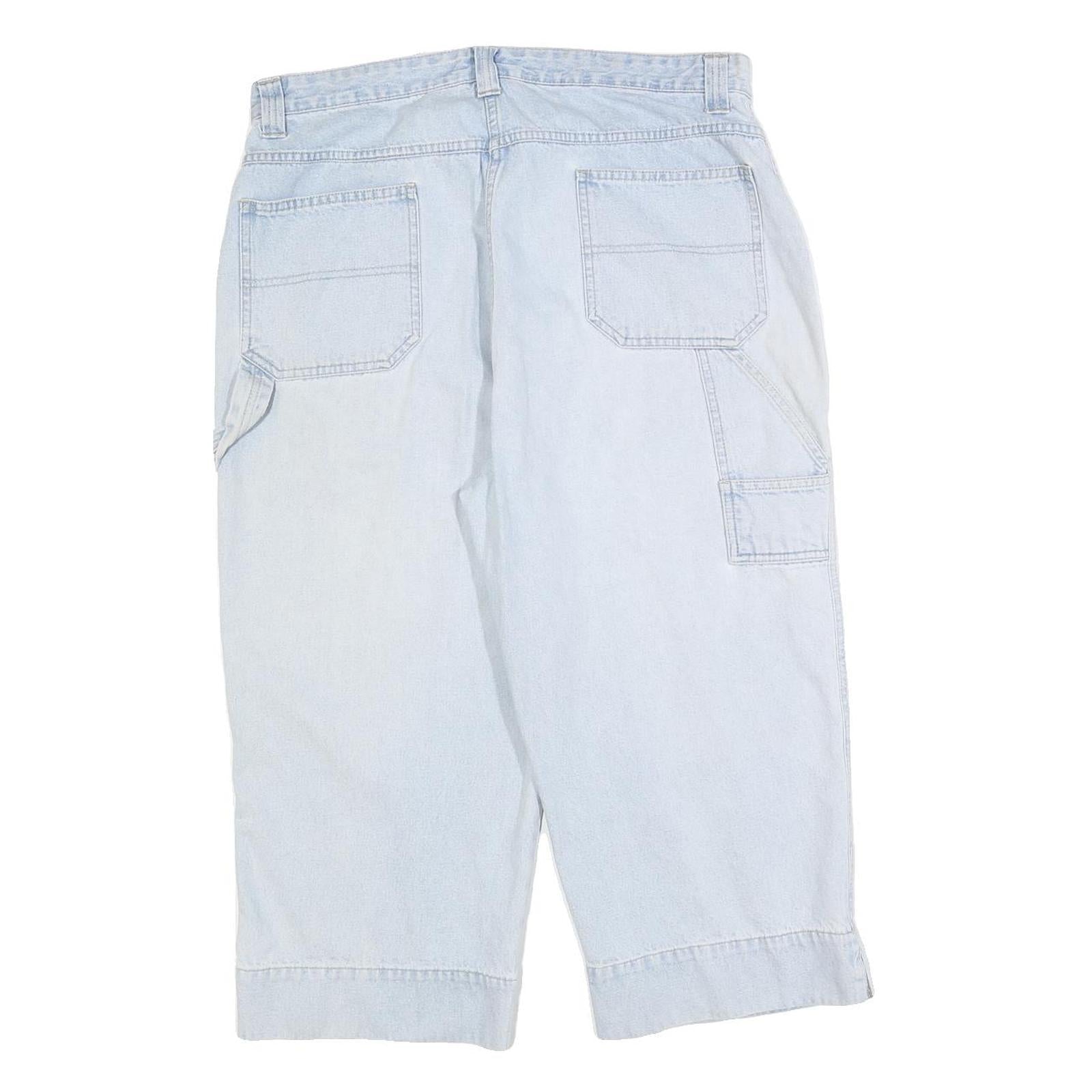 BILLBLASS Womens Shorts Blue Casual Capri L W36 Cotton Blend Comfortable