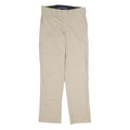 DICKIES Mens Beige Cotton Regular Straight Trousers W29 L30 Casual Workwear
