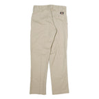 DICKIES Mens Beige Cotton Regular Straight Trousers W29 L30 Casual Workwear