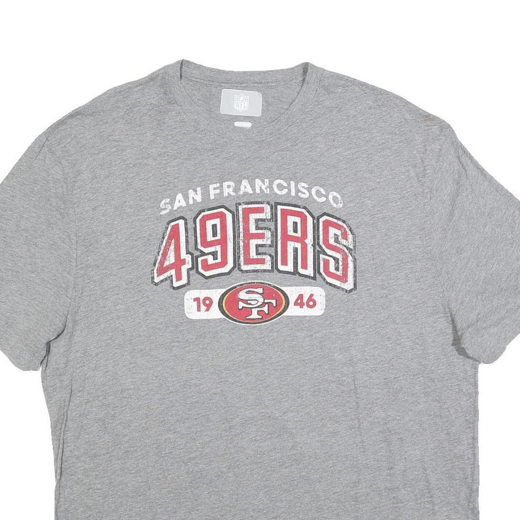 NFL Mens Grey San Francisco 49ers Graphic T-Shirt XL Short Sleeve Crew Neck